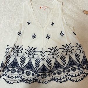 Jude Connally embroidered top